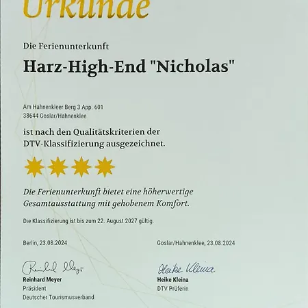 Harz High End Fewo Nicholas 4 Sterne Dtv Goslar Exterior photo